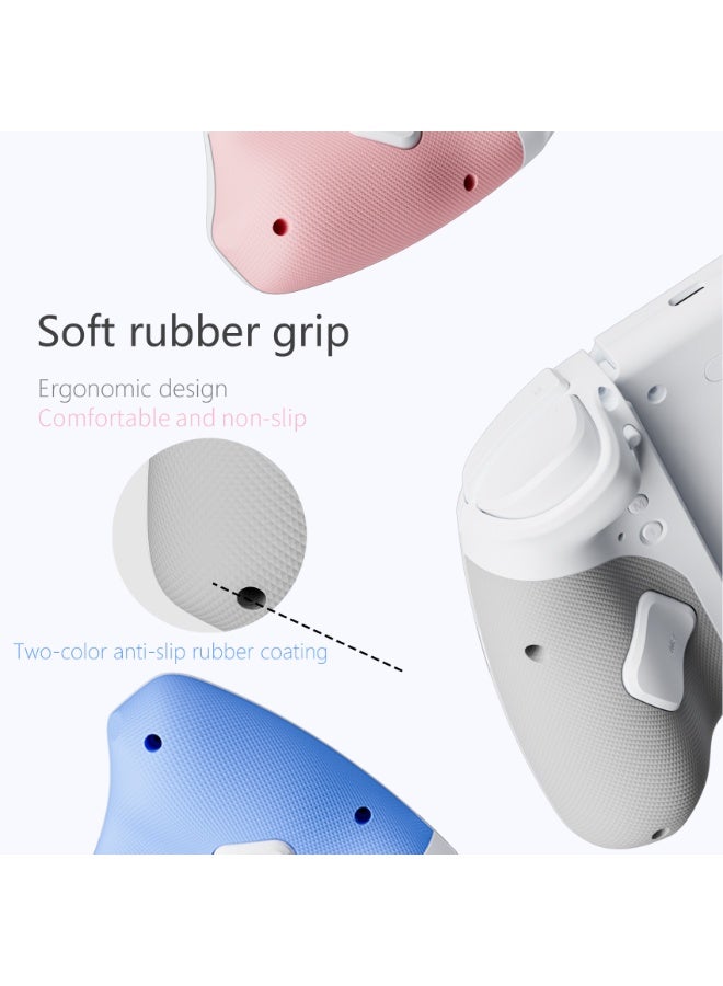 LinYuvo وحدة تحكم ألعاب بلوتوث Classic Joypad LinYuvo KS33 لجهاز Switch و Switch Lite و Switch OLED مع 8 ألوان من إضاءة RGB، عصا معدنية، جيروسكوب بستة محاور، وظيفة Turbo، اهتزاز مزدوج قابل للتعديل، وظيفة الاستيقاظ، تحكم بالحركة، انفجار سريع، بطارية 500mAh - Image 4